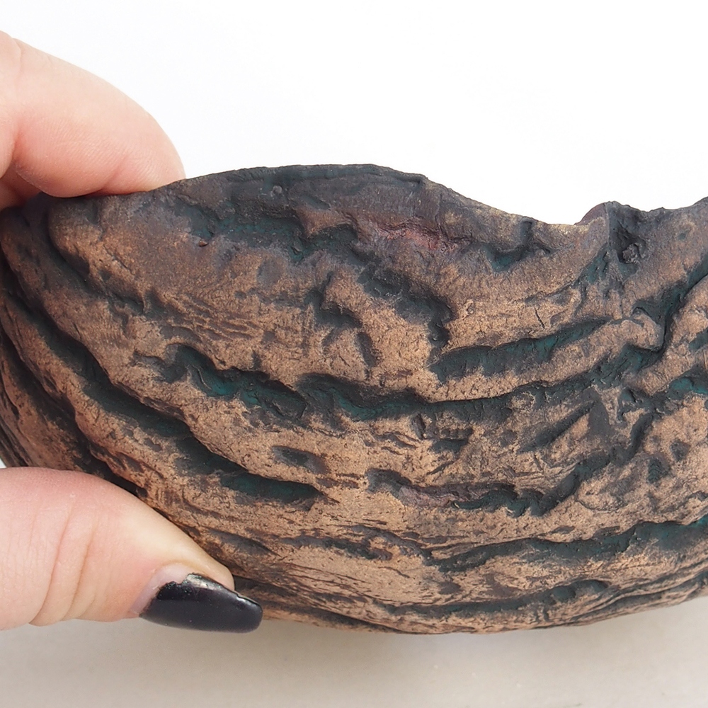 Keramická Skořápka 15,5 x 15,5 x 7 cm , barva zelená