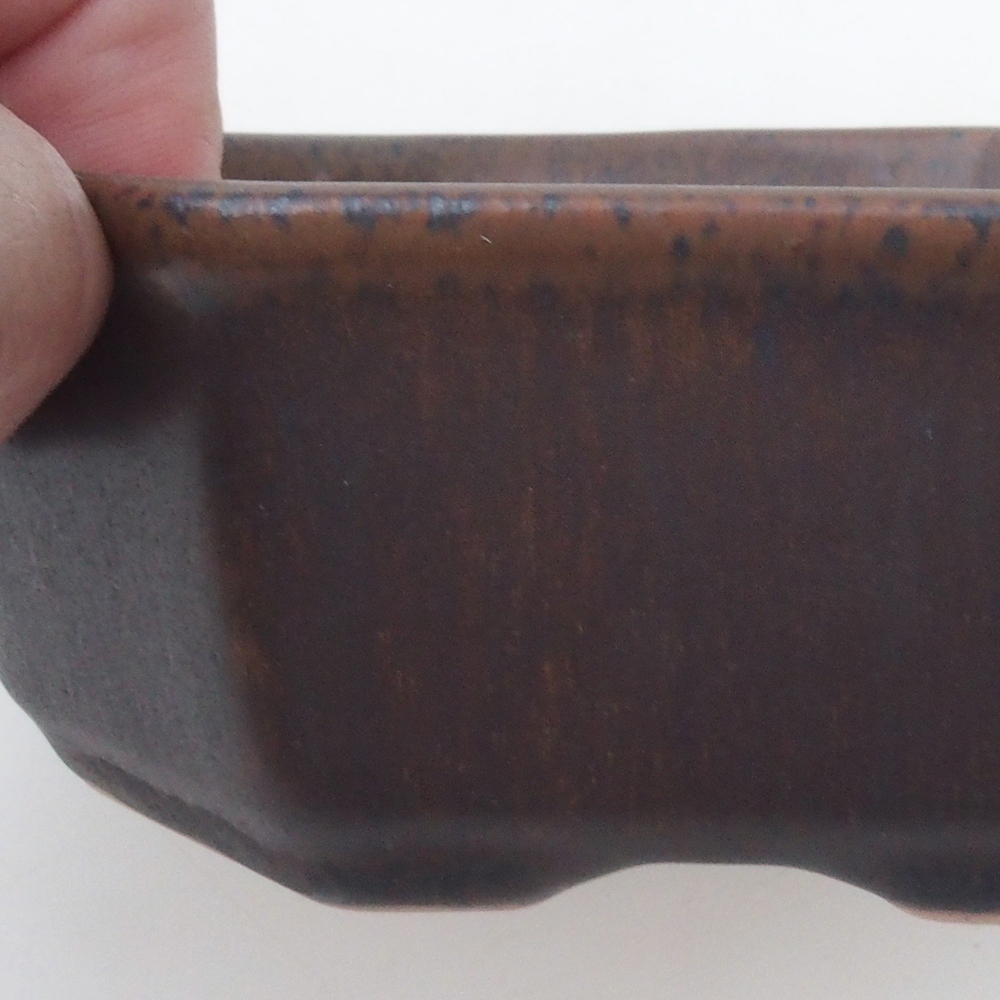 Bonsai miska H13 - 12,5 x 12,5 x 4,5 cm. - modrá