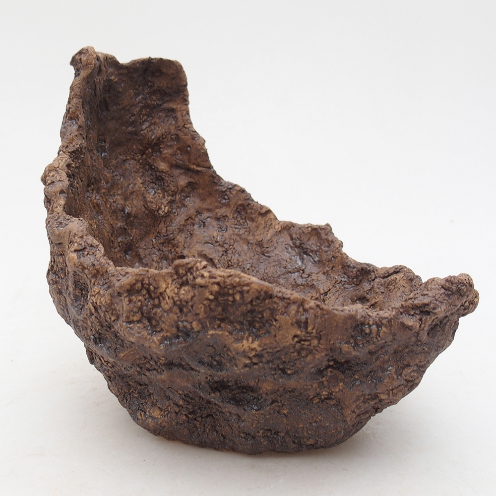Keramická Skořápka  14 x 14 x 13 cm , barva hnědá