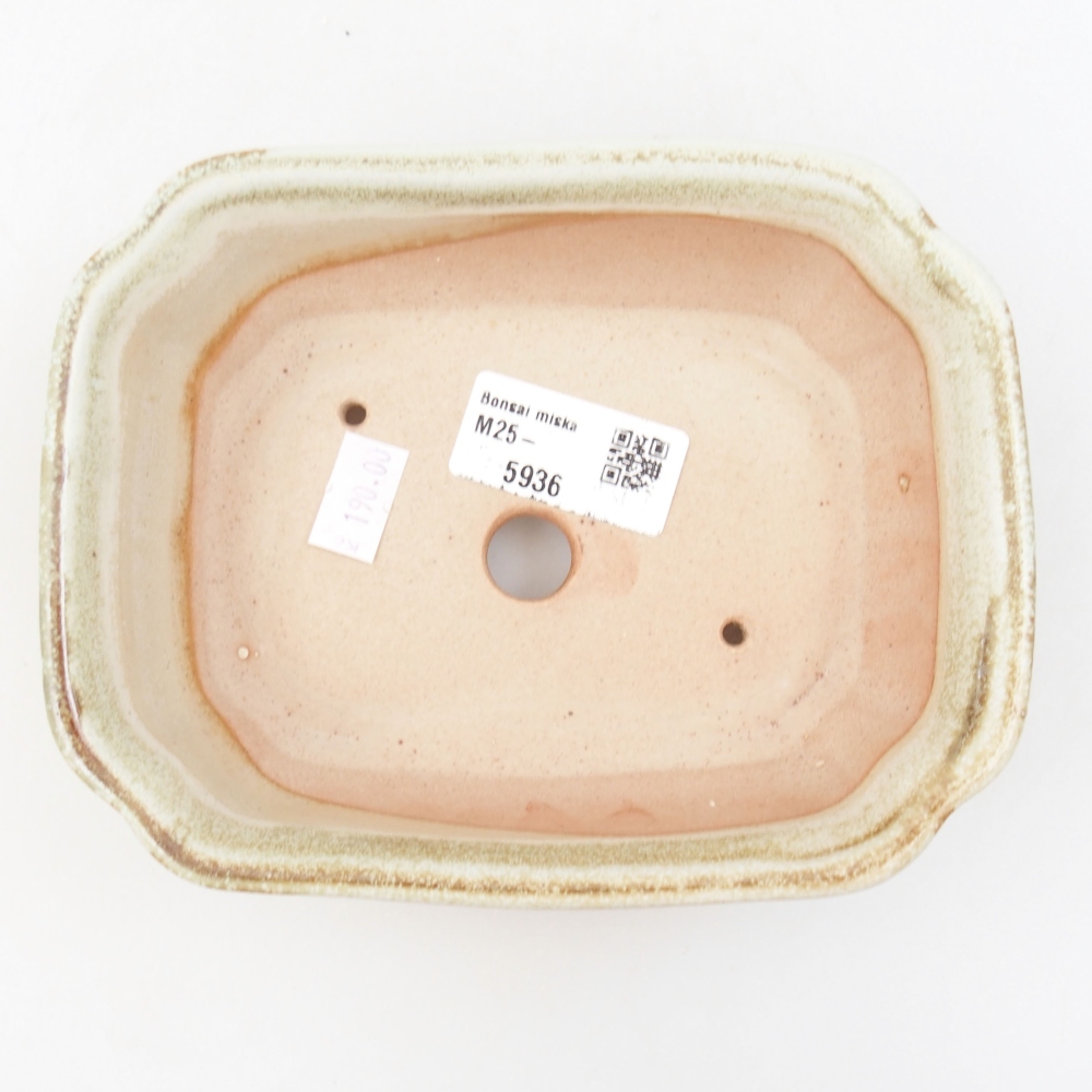 Keramická bonsai miska 16 x 12,5 x 4,5 cm, barva zelená