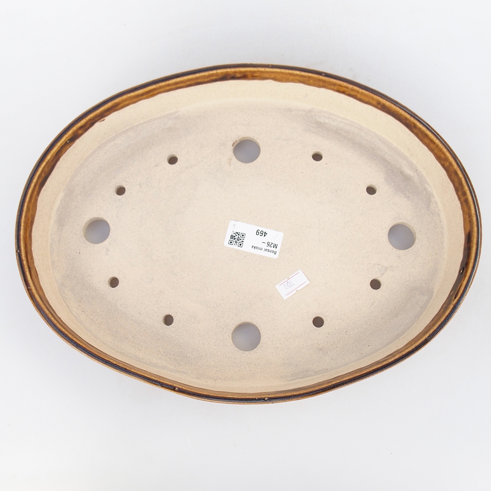 Keramická bonsai miska 31 x 23 x 5 cm, barva hnědá