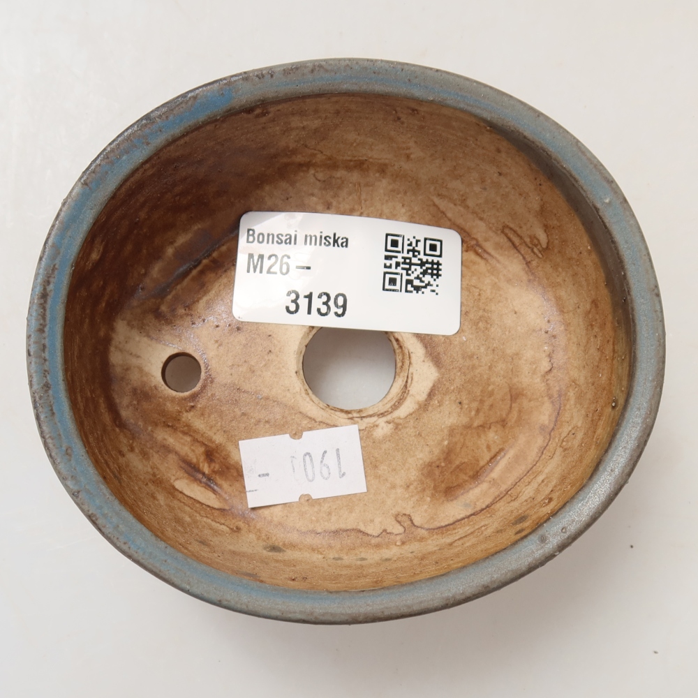Keramická bonsai miska 9,5 x 8 x 4 cm, barva modrá