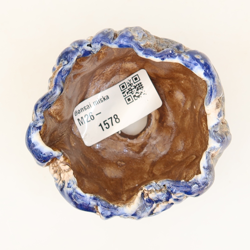 Keramická Skořápka  6 x 6 x 4,5 cm , barva modrá