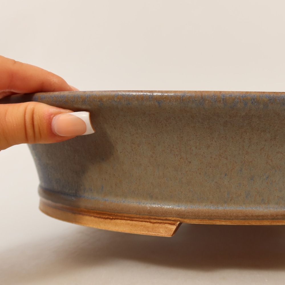 Keramická bonsai miska 31,5 x 28 x 7 cm, barva modrá