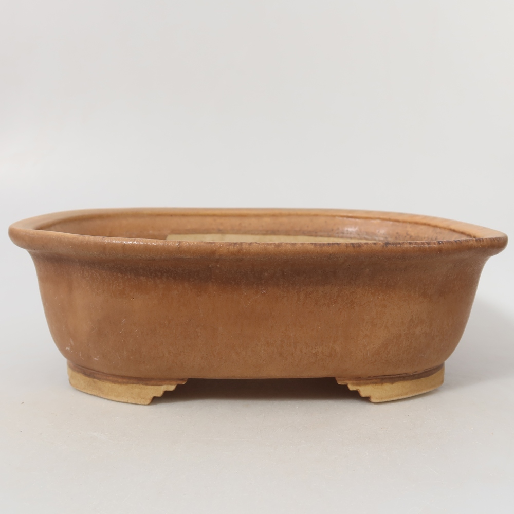 Keramická bonsai miska 25 x 21,5 x 7,5 cm, barva růžová