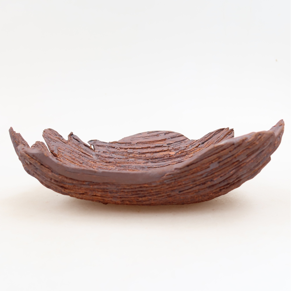 Keramická Skořápka  20 x 15,5 x 6 cm , barva hnědá