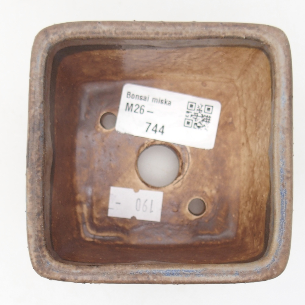 Keramická bonsai miska 8,5 x 8,5 x 5,5 cm, barva modrá