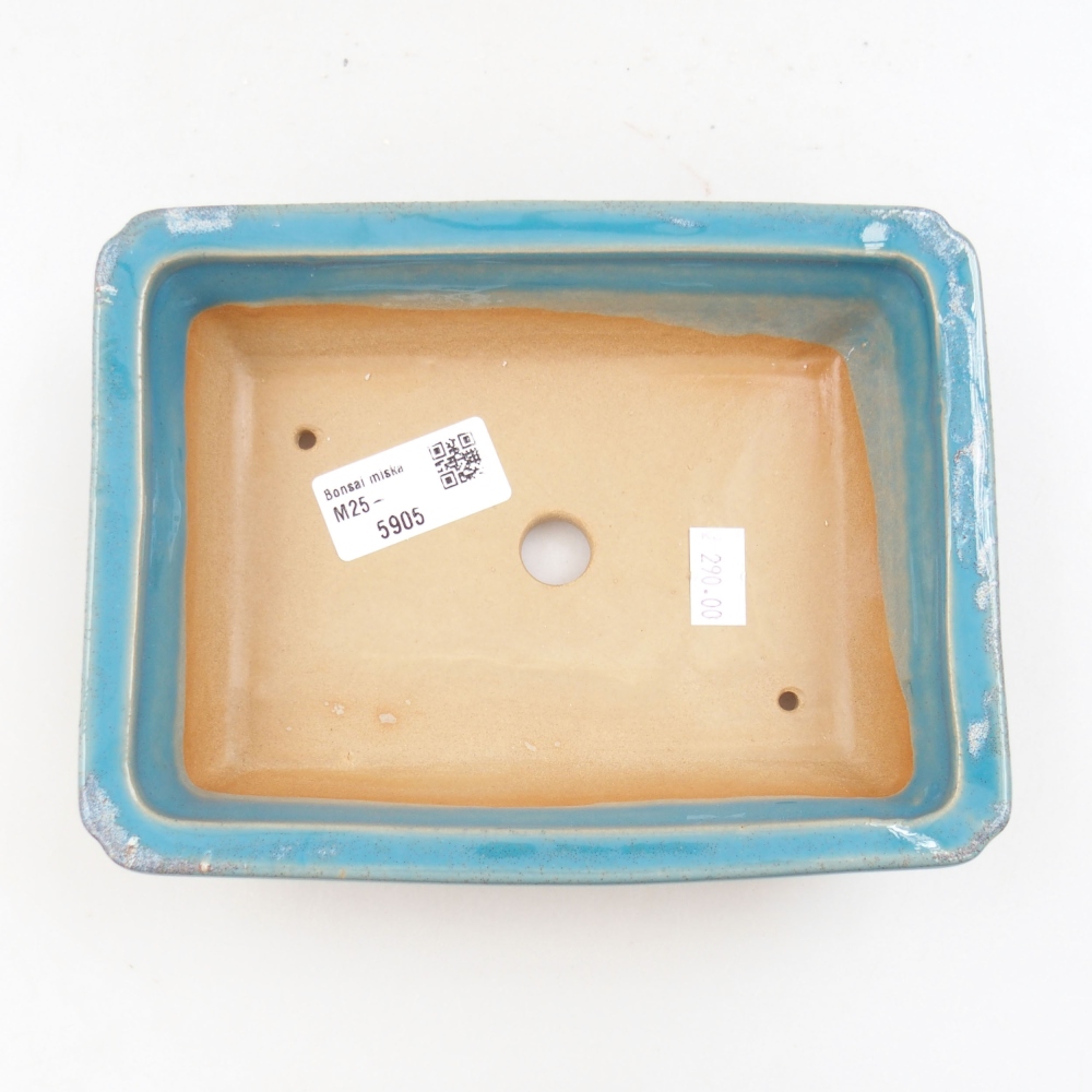 Keramická bonsai miska 18 x 13,5 x 4,5 cm, barva modrá