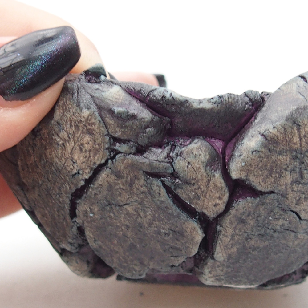 Keramická Skořápka 9 x 8,5 x 4,5 cm , barva fialová