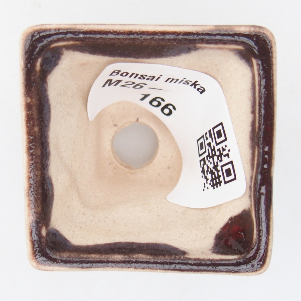 Mini bonsai miska 4 x 4 x 3,5 cm, barva hnědá