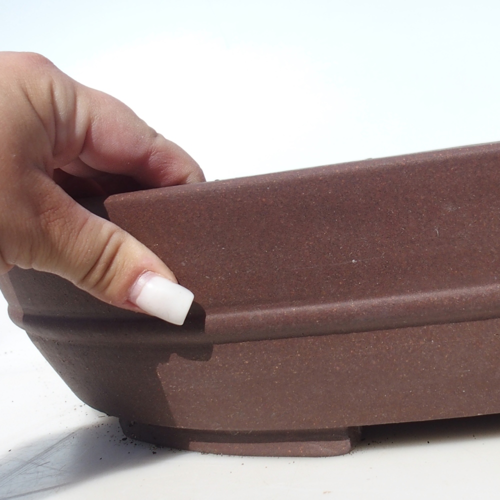 Bonsai miska 49 x 40 x 9 cm -  barva hnědá