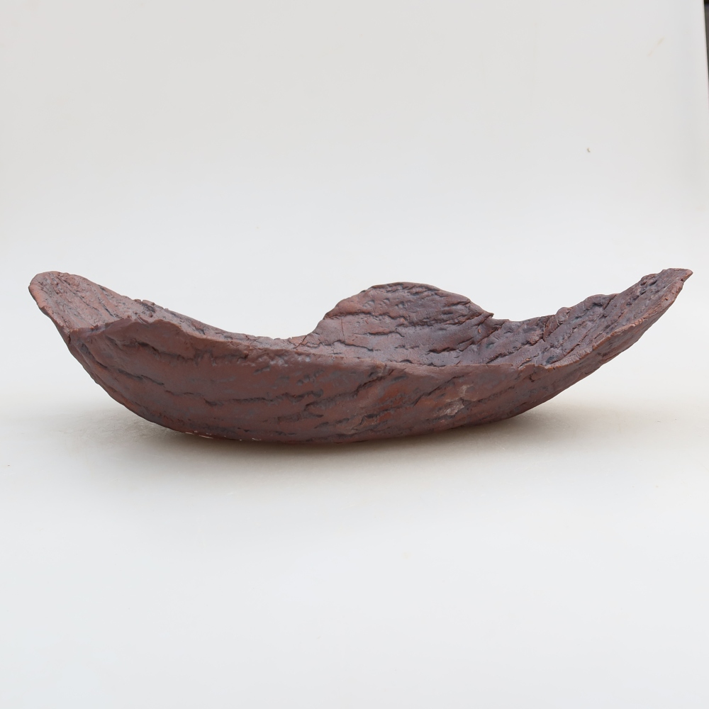 Keramická Skořápka  31,5 x 19,5 x 7,5 cm , barva hnědá