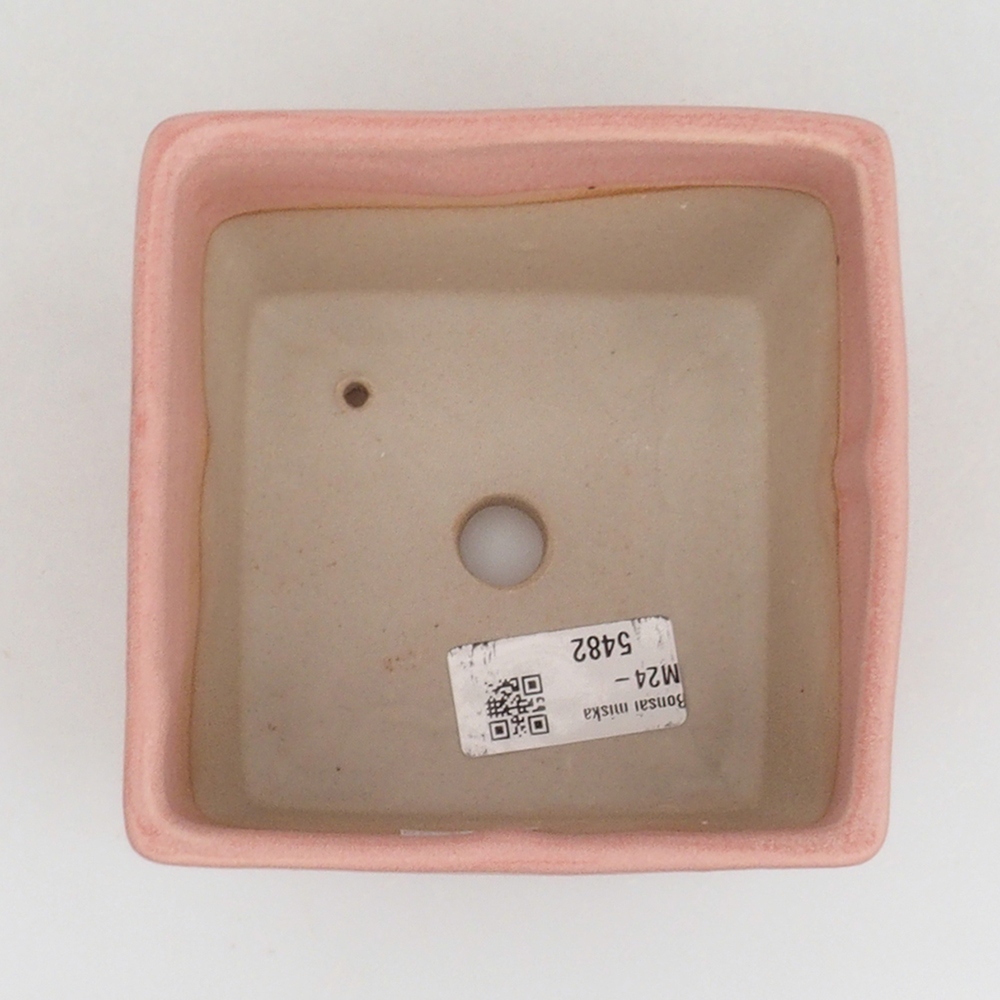 Keramická bonsai miska 11 x 11 x 8,5 cm, barva růžová