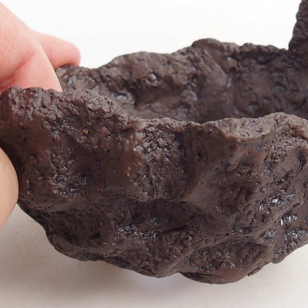 Keramická Skořápka 10 x 9 x 7,5 cm , barva hnědá