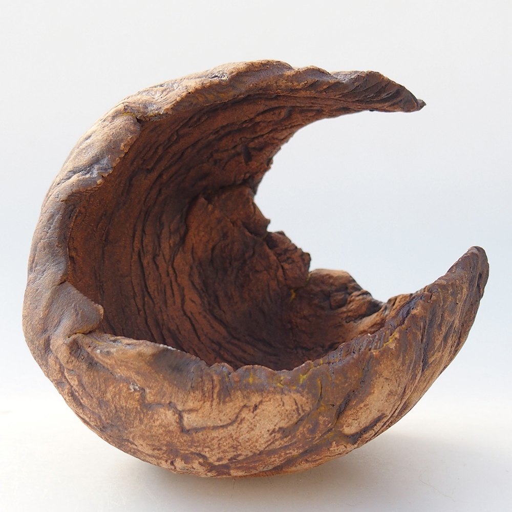 Keramická Skořápka 10 x 9,5 x 10 cm , barva hnědá