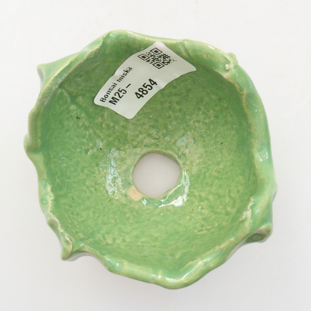 Keramická Skořápka  7 x 7 x 6 cm , barva zelená