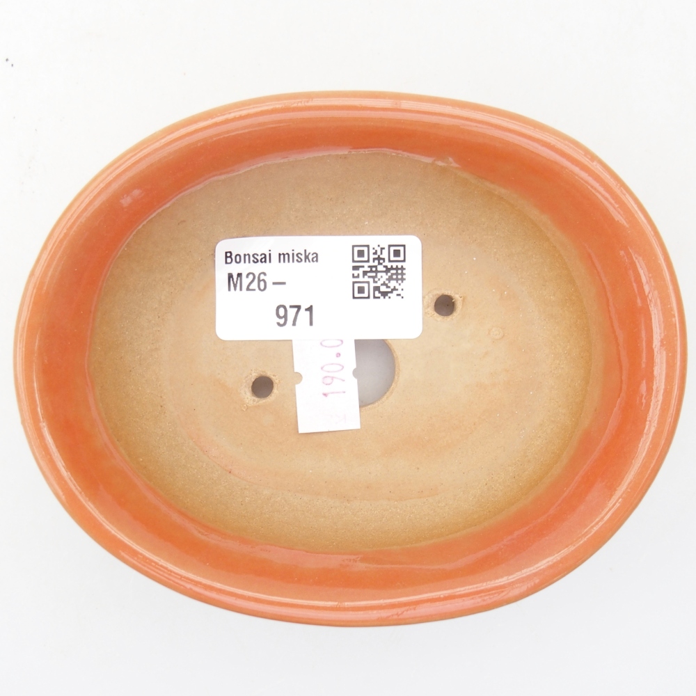 Keramická bonsai miska 11 x 8,5 x 4 cm, barva oranžová