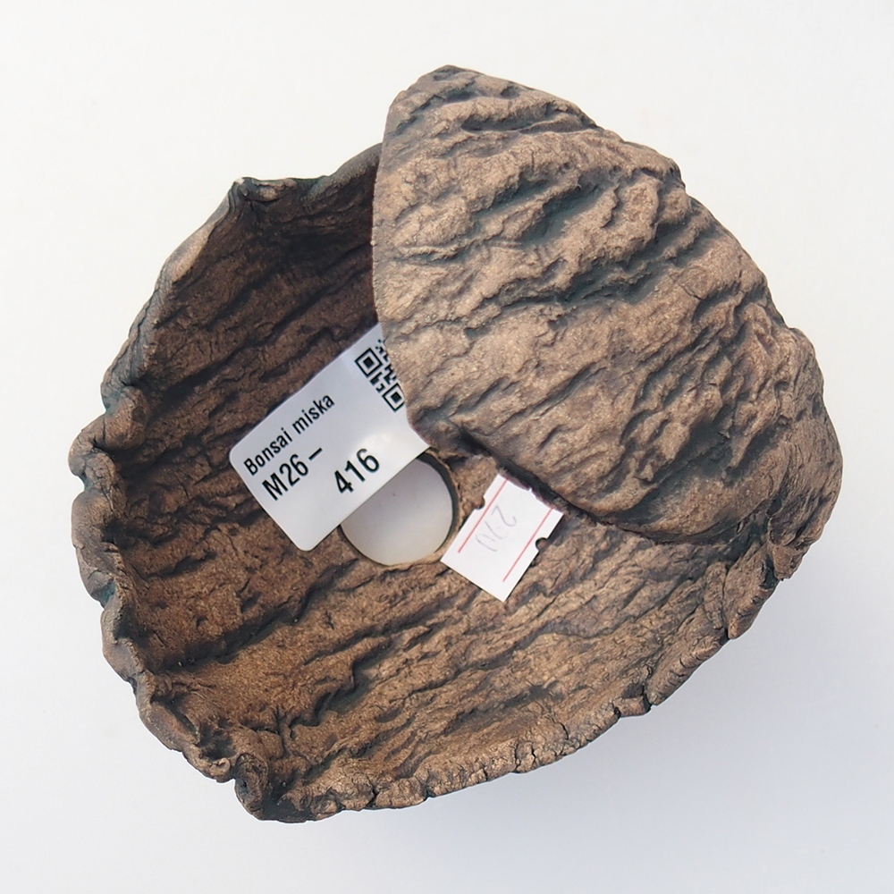 Keramická Skořápka 10 x 9,5 x 10 cm , barva hnědá