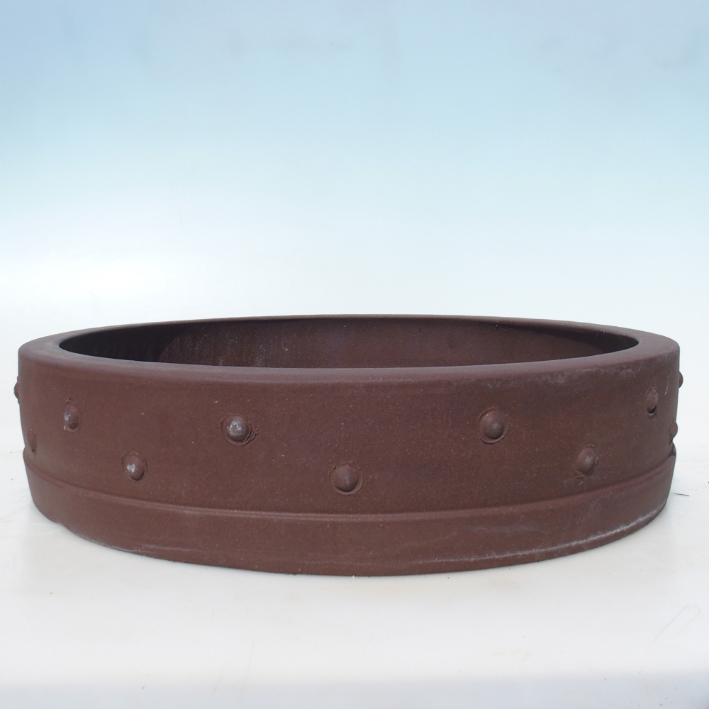 Bonsai miska 41,5 x 41,5 x 9,5 cm -  barva hnědá