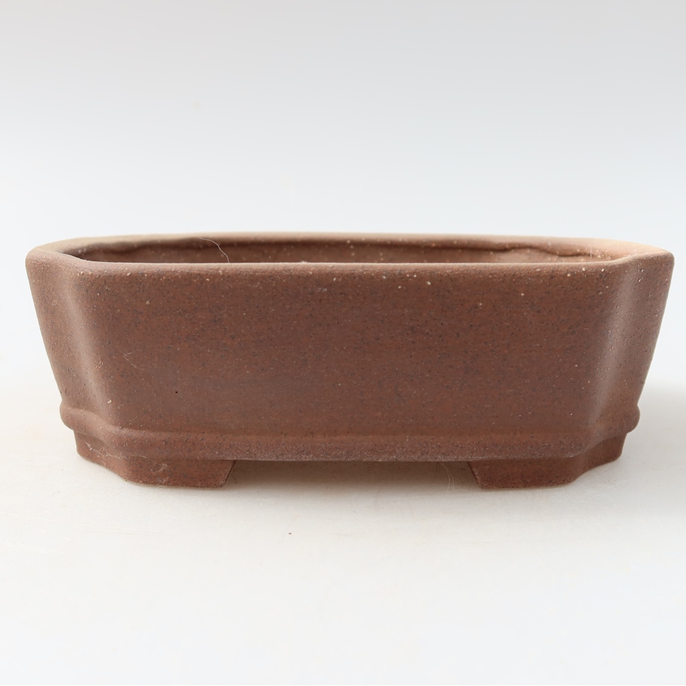 Keramická bonsai miska 13,5 x 11,5 x 4 cm, barva hnědá