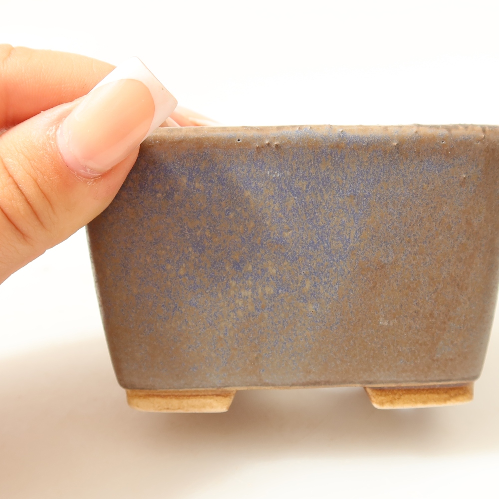 Keramická bonsai miska 8,5 x 8,5 x 5,5 cm, barva modrá