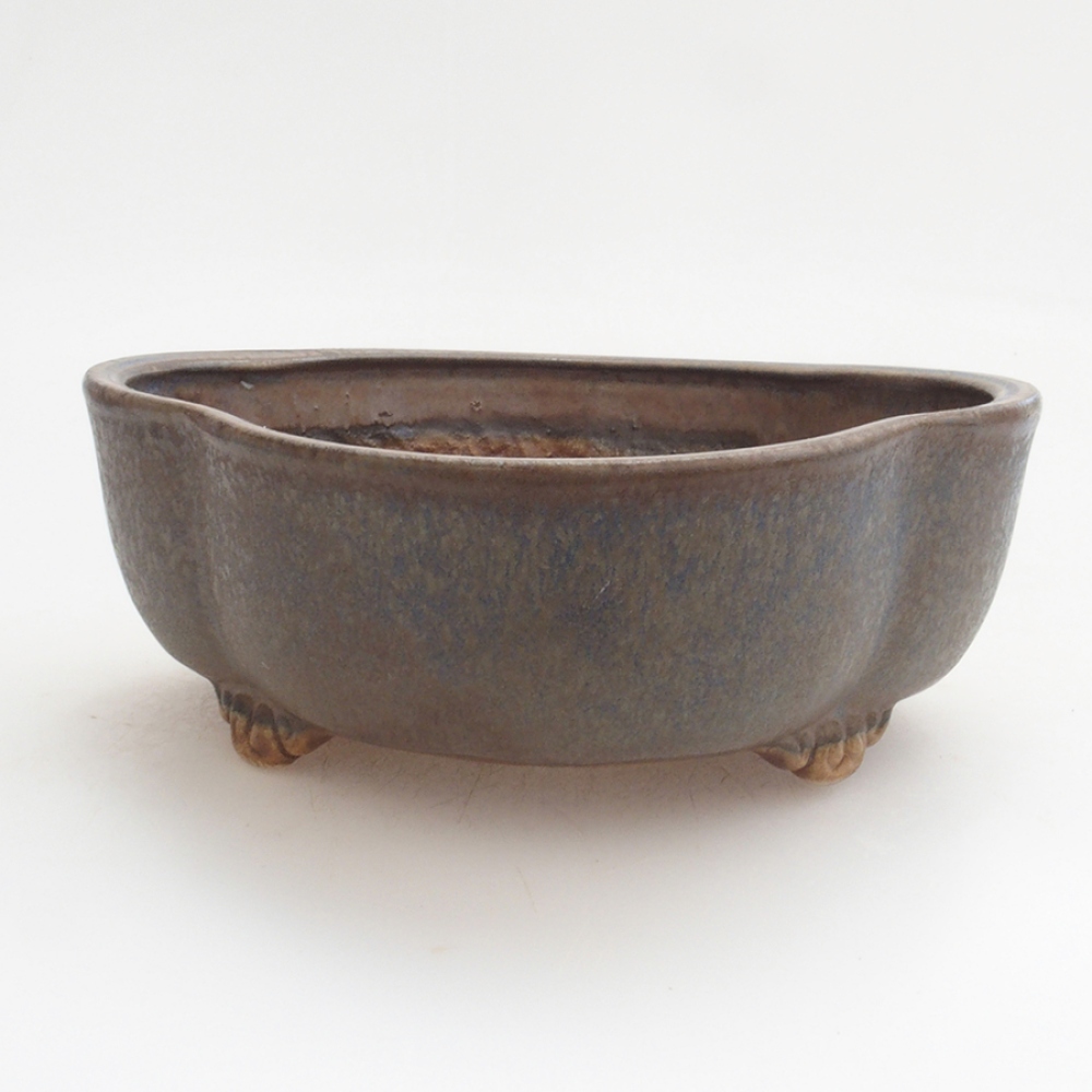 Keramická bonsai miska 13 x 12,5 x 5 cm, barva modrá