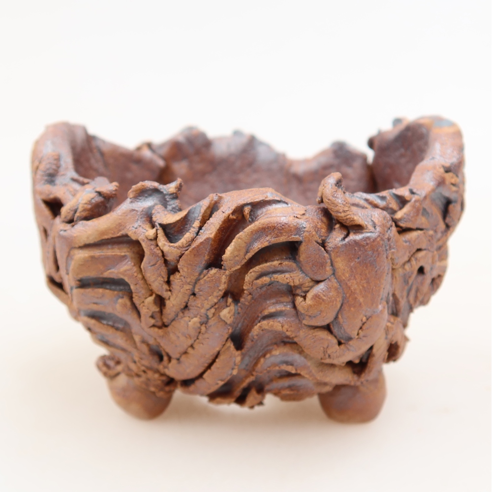 Keramická Skořápka  9 x 8,5 x 6 cm , barva hnědá