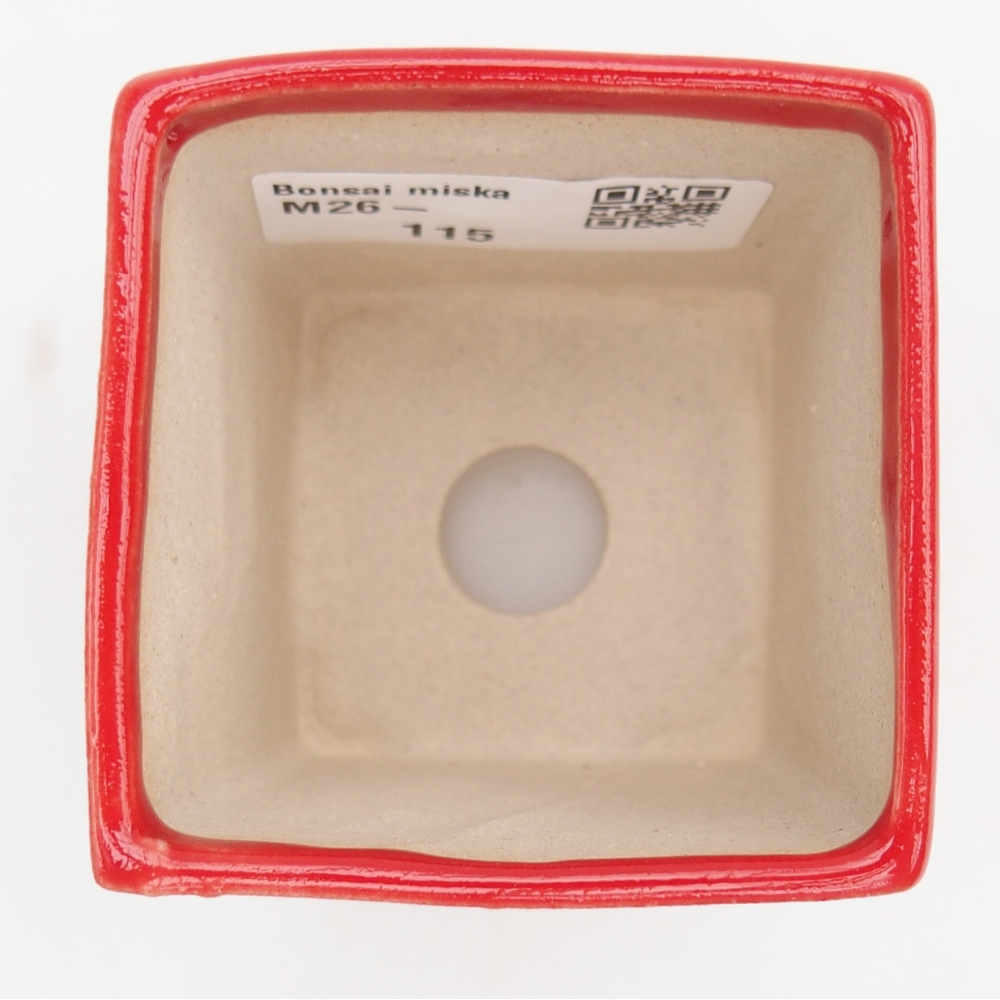 Mini bonsai miska 5,5 x 5,5 x 6,5 cm, barva červená