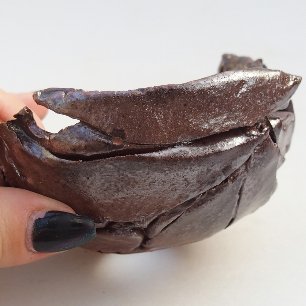 Keramická Skořápka 10 x 10 x 6 cm , barva hnědá