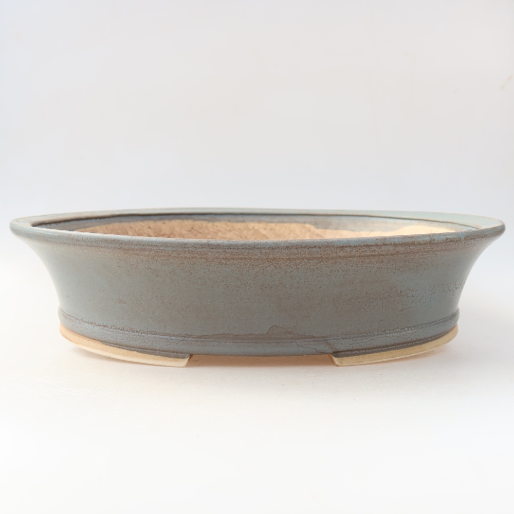 Keramická bonsai miska 31 x 28,5 x 7 cm, barva modrá