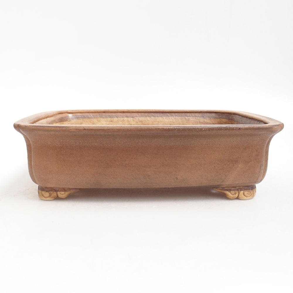 Keramická bonsai miska 25 x 20 x 7,5 cm, barva růžová