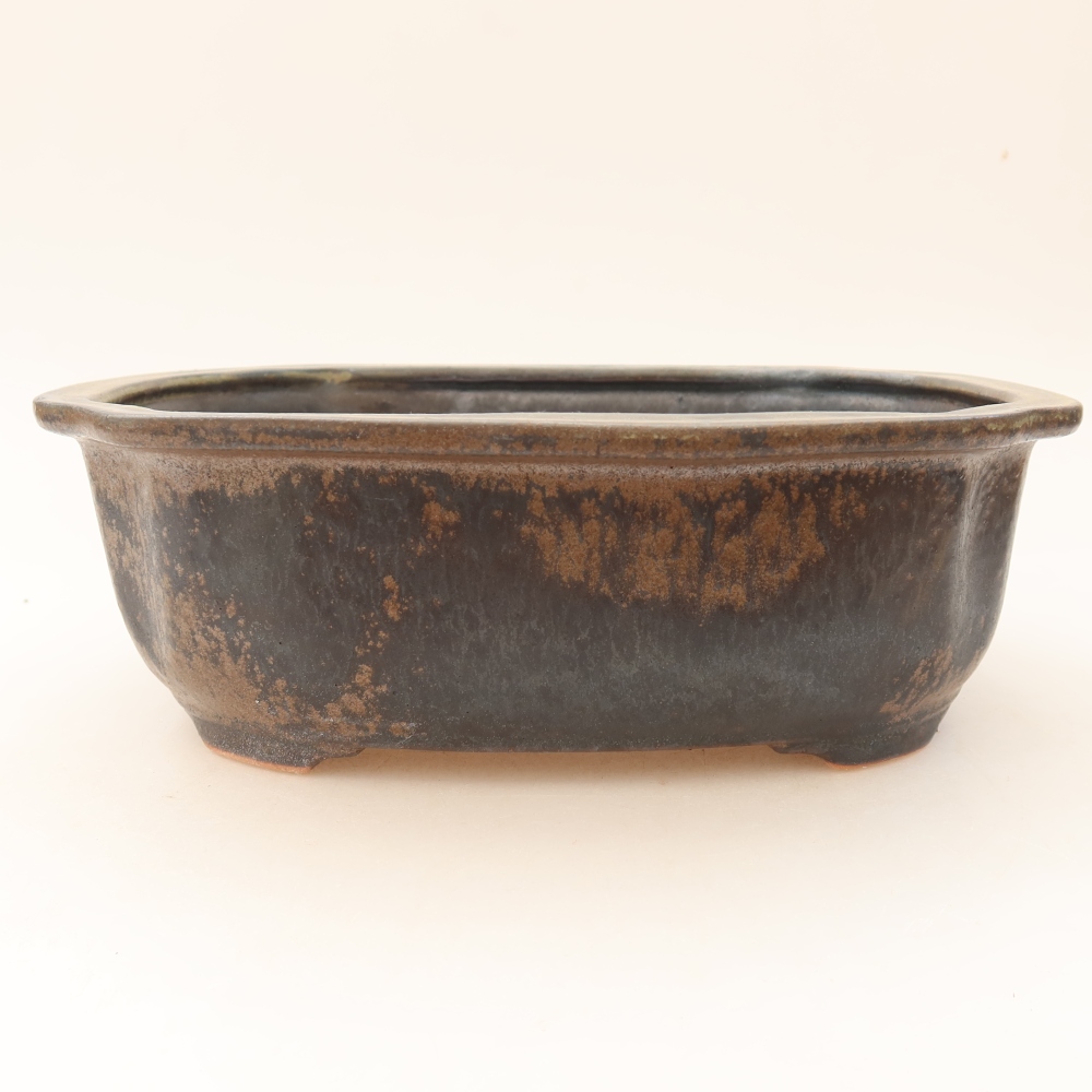 Keramická bonsai miska 22,5 x 17,5 x 7,5 cm, barva hnědá