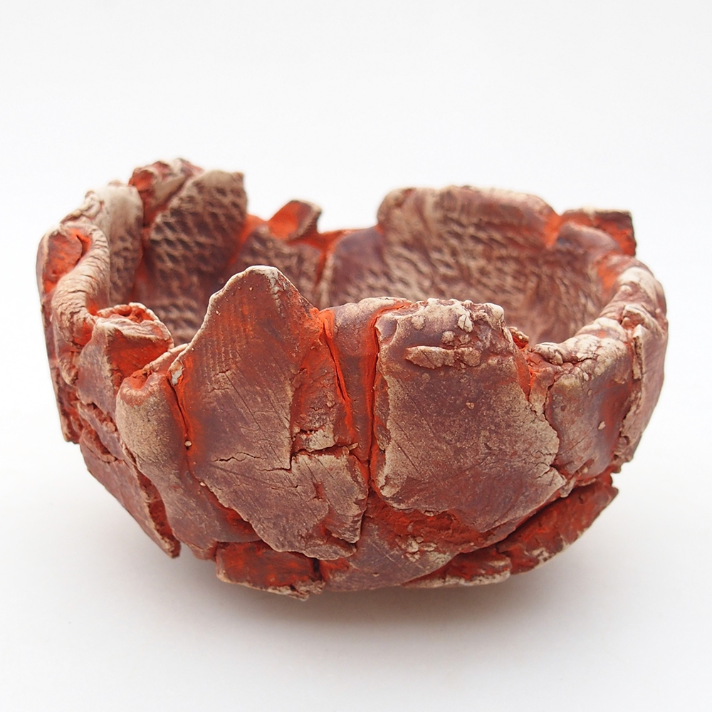 Keramická Skořápka 11 x 11 x 6,5 cm , barva oranžová