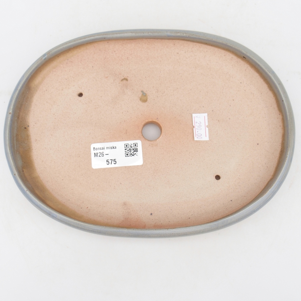 Keramická bonsai miska 22 x 17 x 3 cm, barva modrá