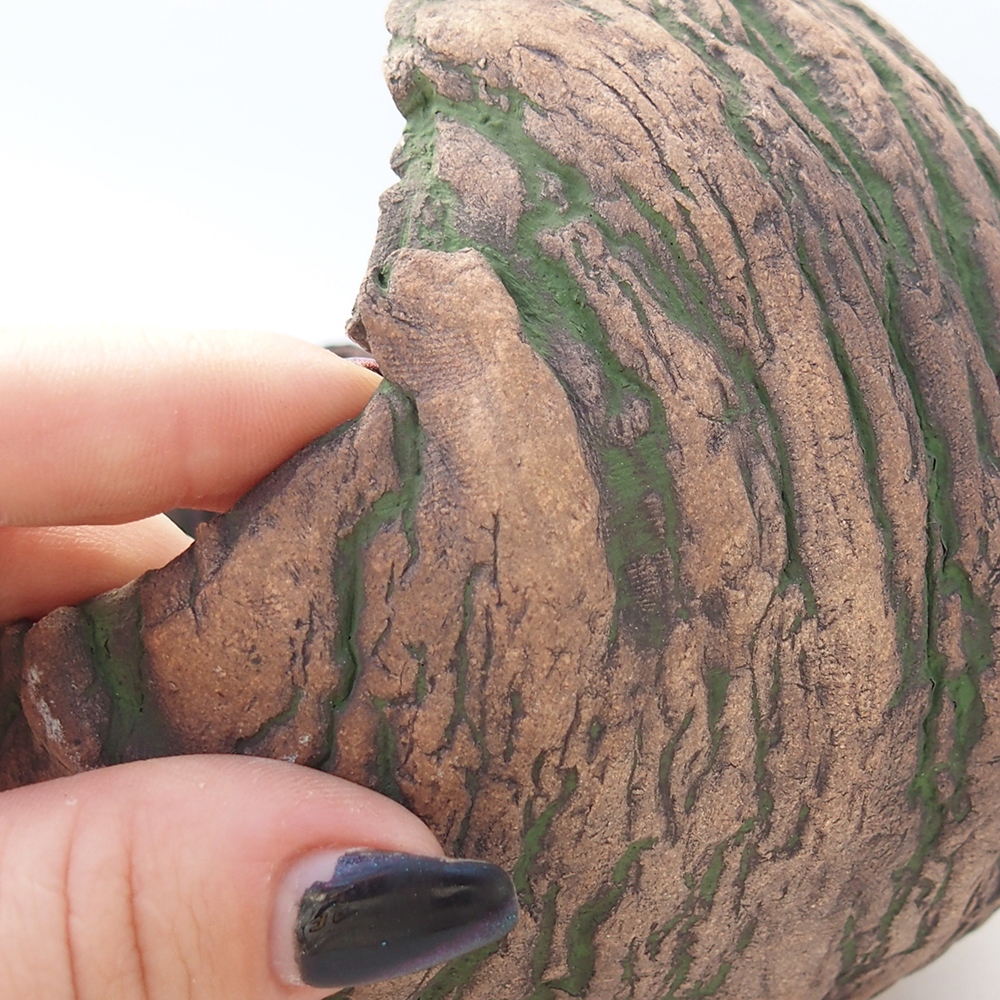 Keramická Skořápka 13 x 13 x 12 cm , barva zelená