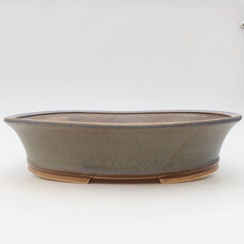 Keramická bonsai miska 26,5 x 24 x 5,5 cm, barva modrá