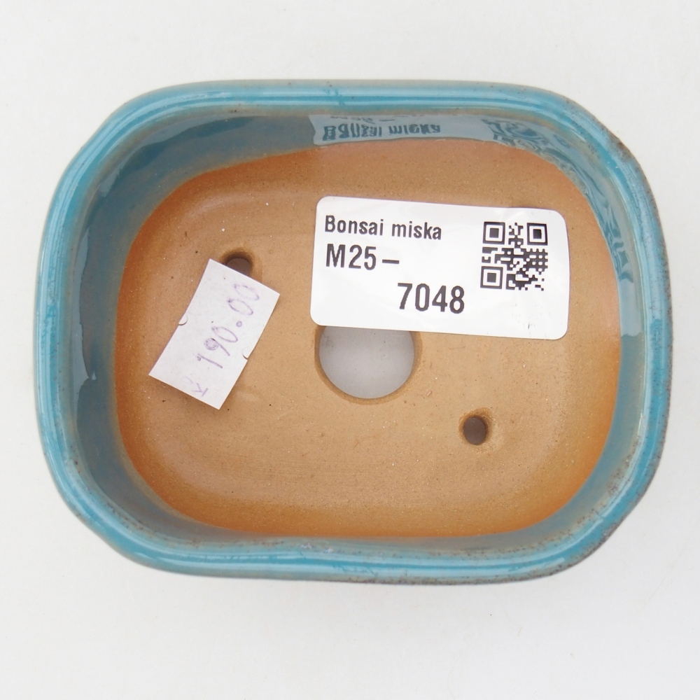 Keramická bonsai miska 8,5 x 7 x 3,5 cm, barva modrá