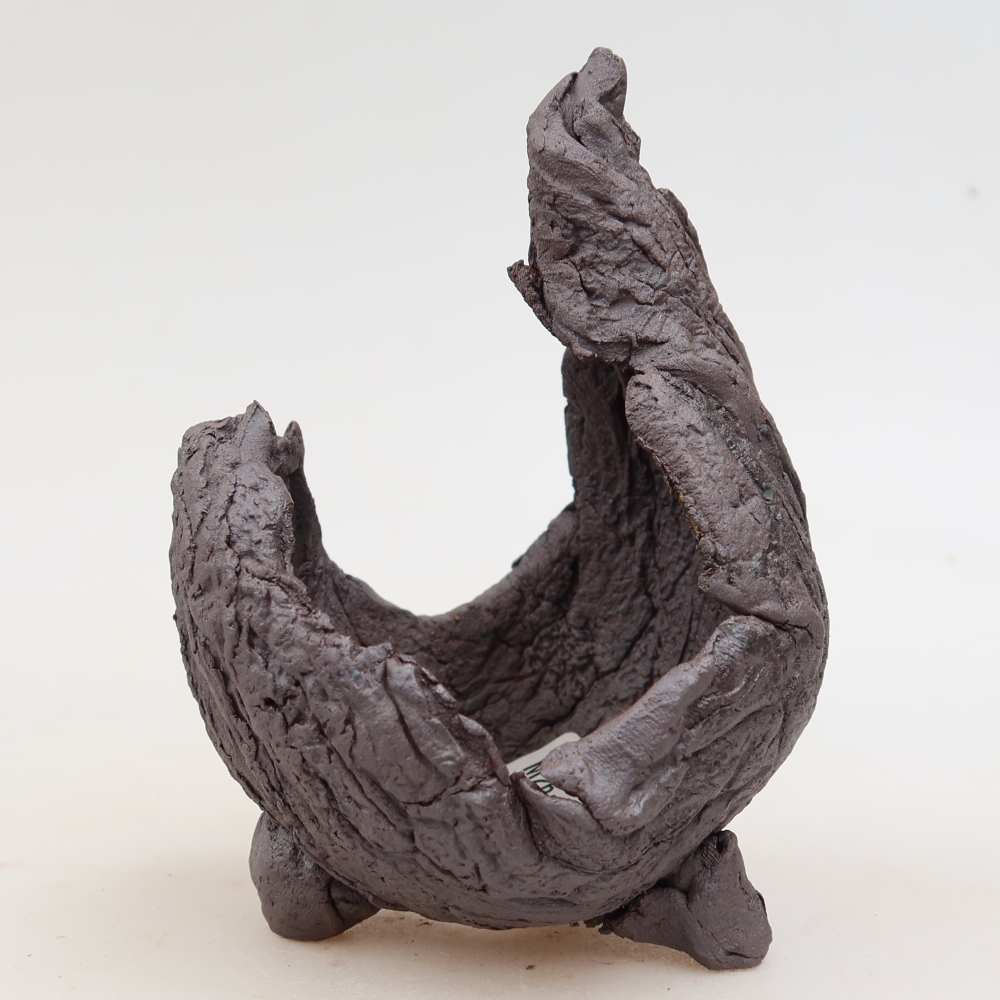 Keramická Skořápka  8 x 8 x 13 cm , barva hnědá