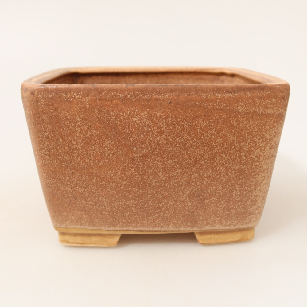 Keramická bonsai miska 13 x 13 x 8 cm, barva růžová