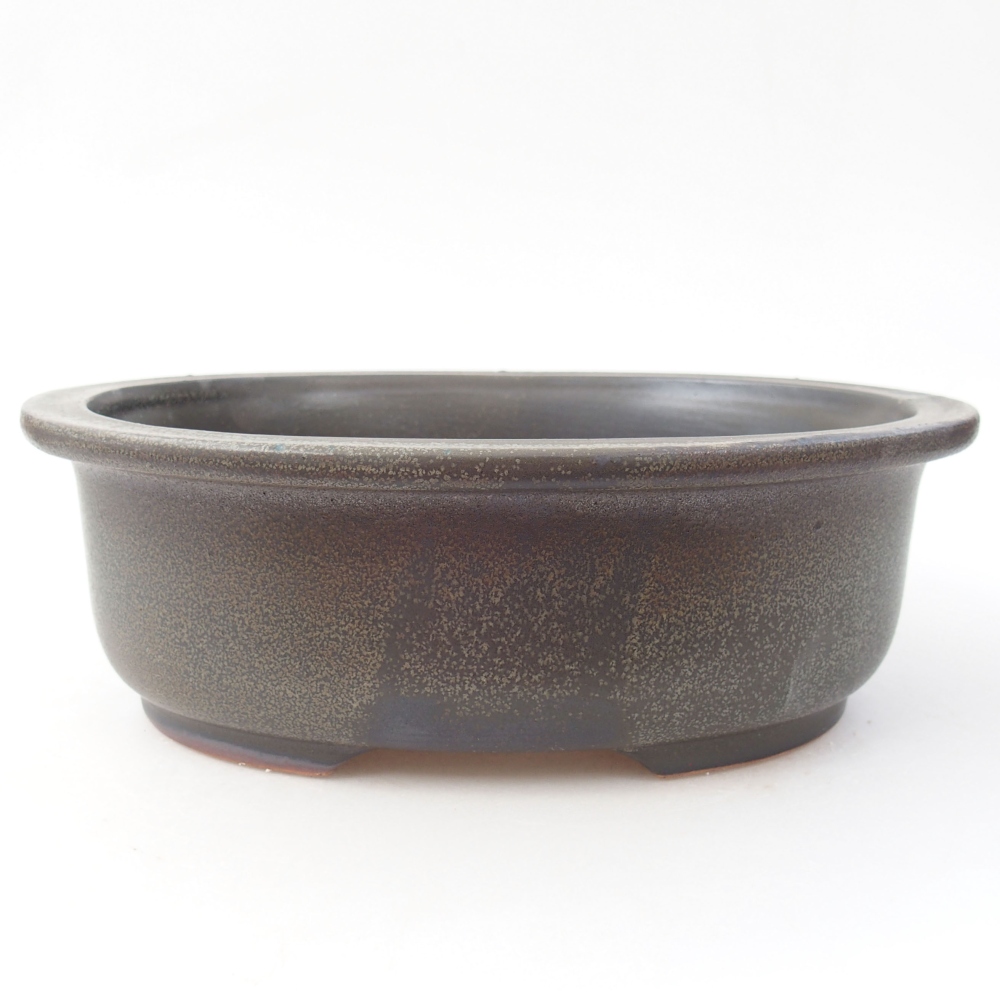 Keramická bonsai miska 23 x 19 x 8 cm, barva šedá