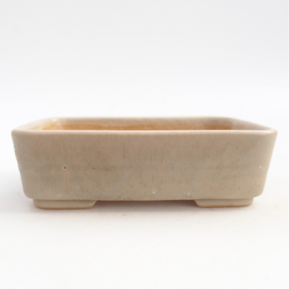Keramická bonsai miska 14,5 x 10,5 x 4,5 cm, barva béžová