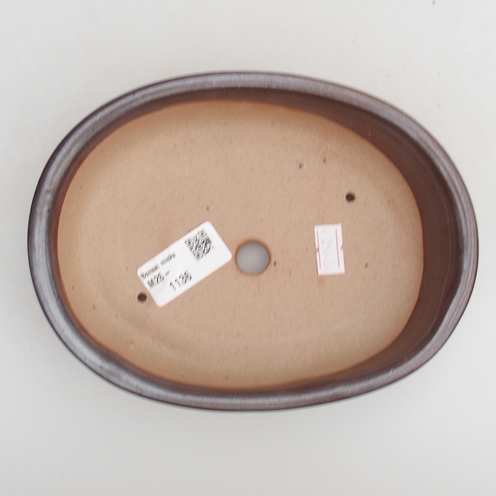 Keramická bonsai miska 19 x 14 x 4,5 cm, barva hnědá