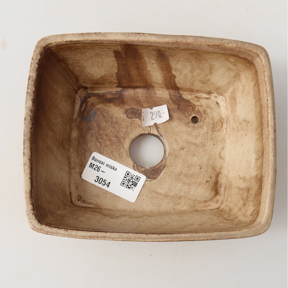 Keramická bonsai miska 15 x 12,5 x 5,5 cm, barva růžová