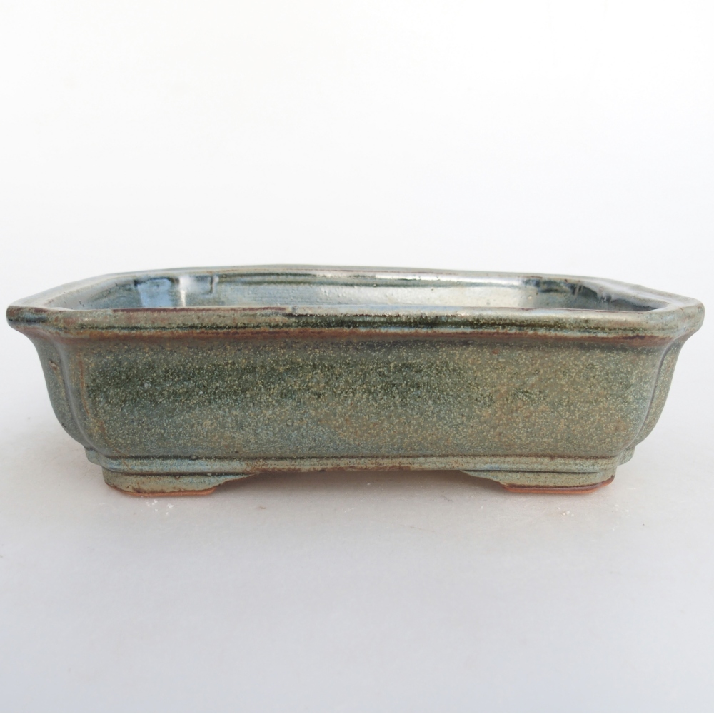 Keramická bonsai miska 18 x 13,5 x 5 cm, barva šedá