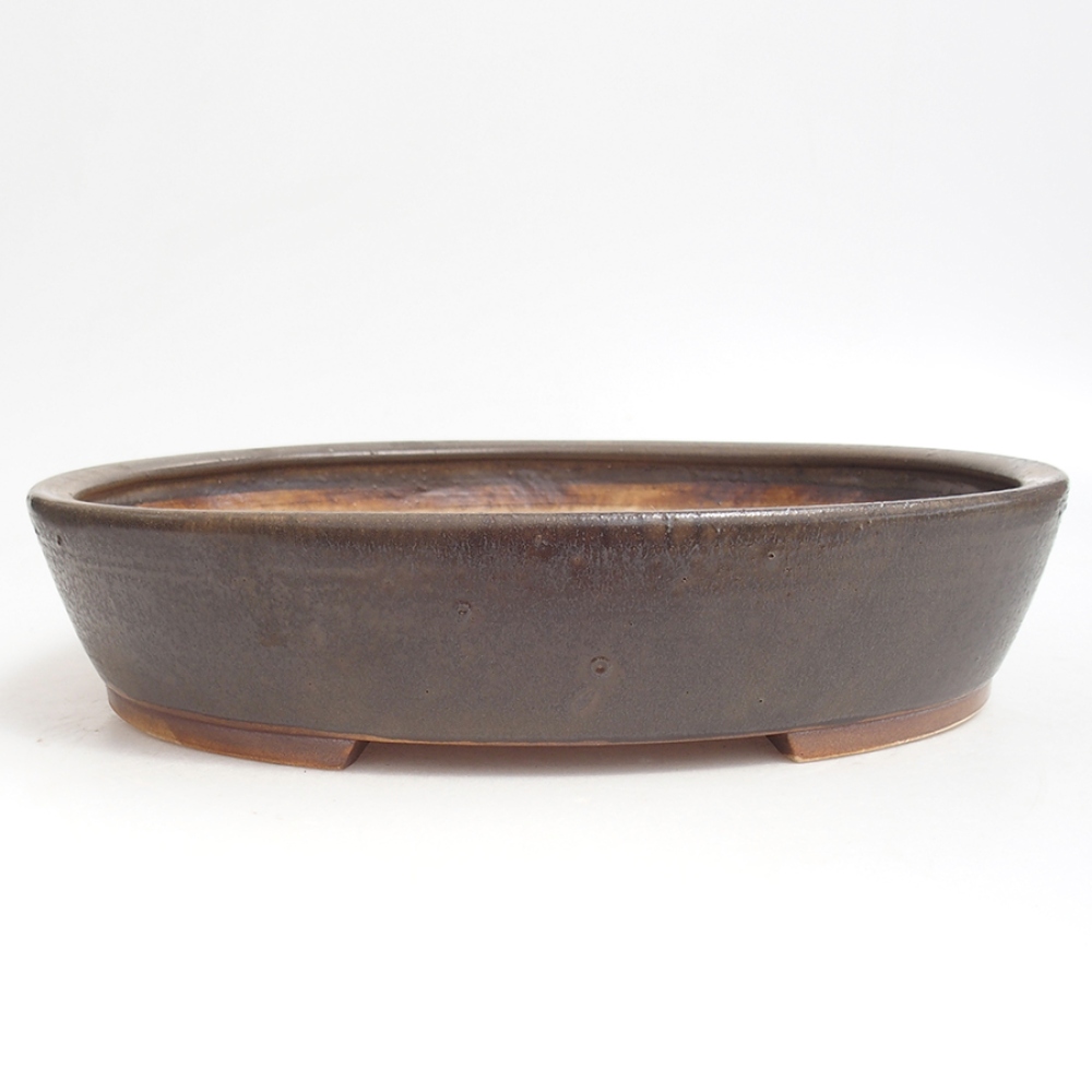 Keramická bonsai miska 28,5 x 24,5 x 6 cm, barva hnědá