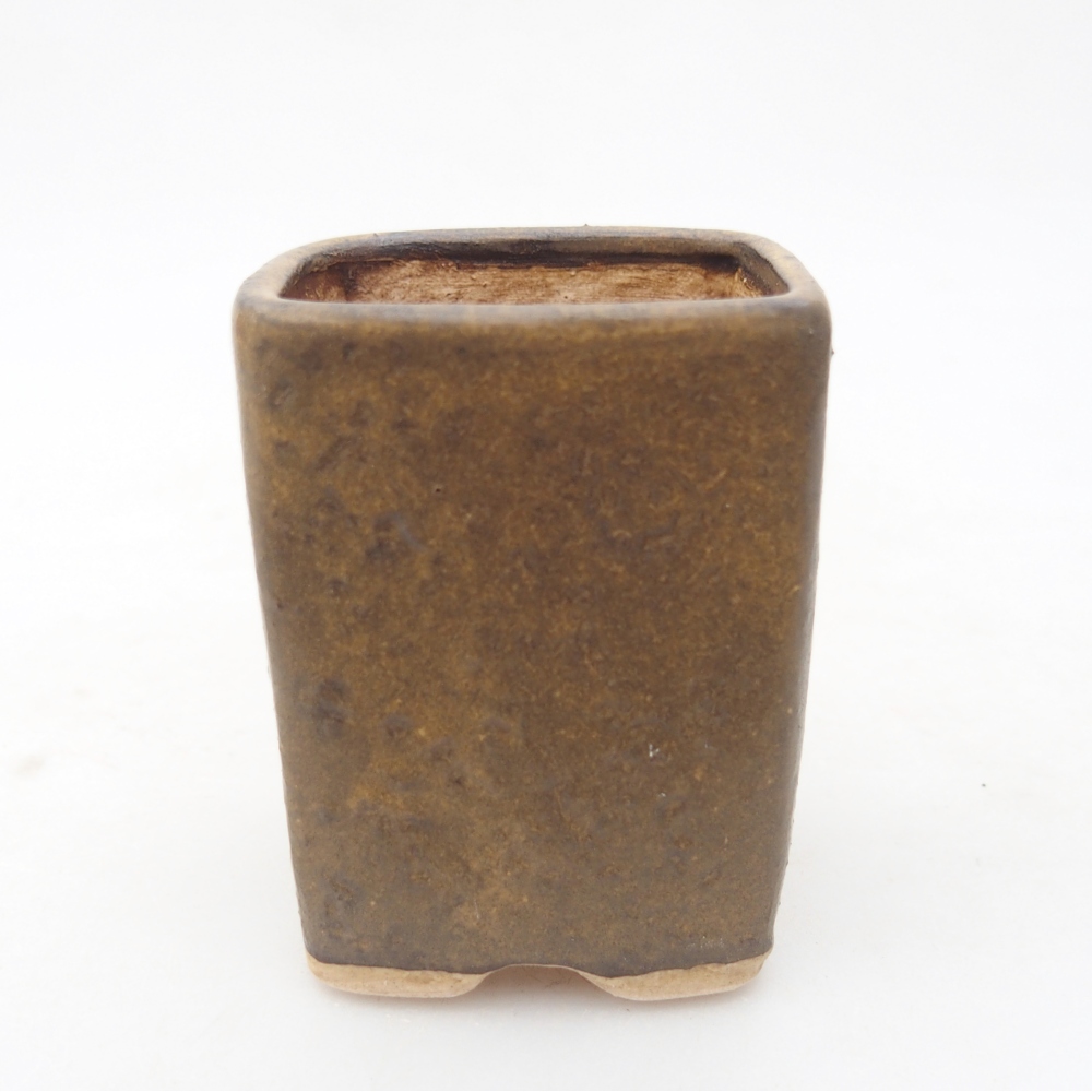 Keramická bonsai miska 5 x 5 x 6,5 cm, barva hnědá