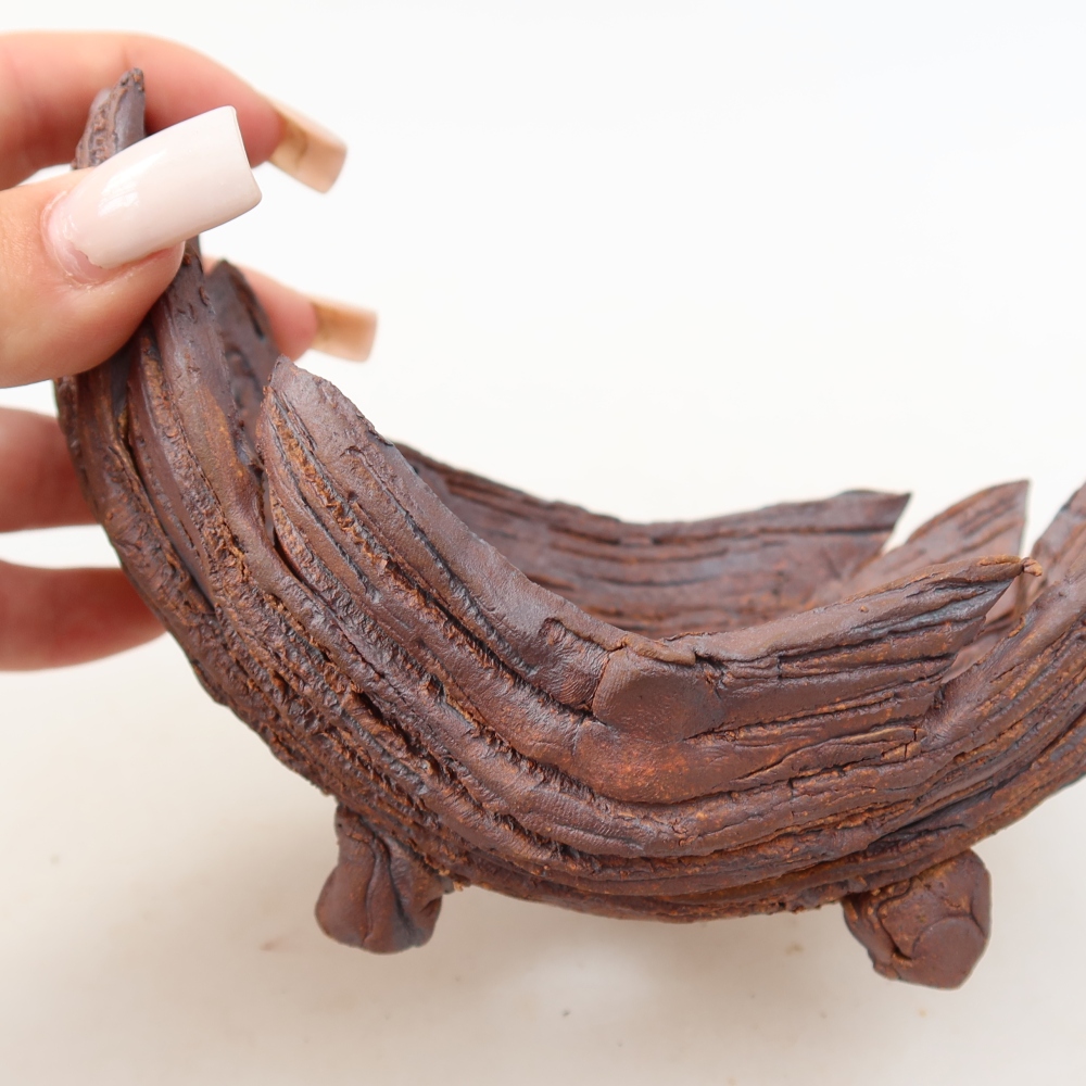 Keramická Skořápka  15,5 x 10,5 x 10,5 cm , barva hnědá
