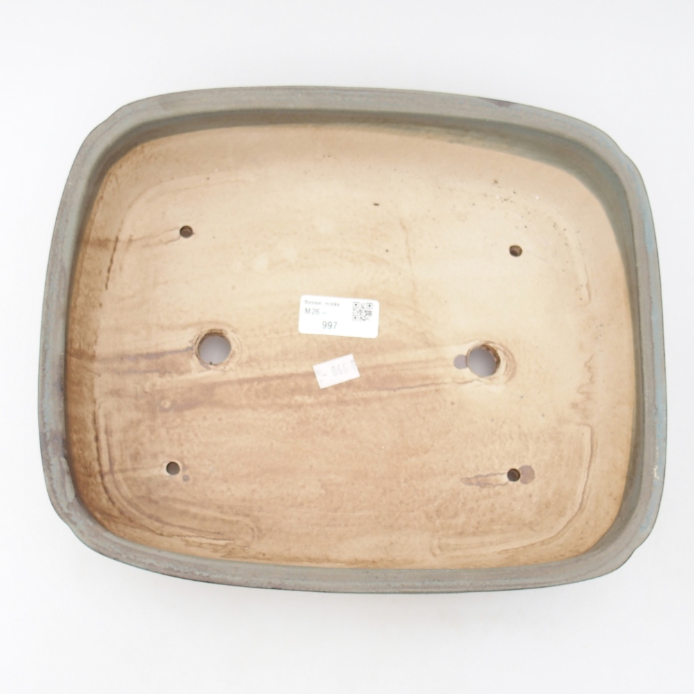 Keramická bonsai miska 28,5 x 24 x 7 cm, barva modrá