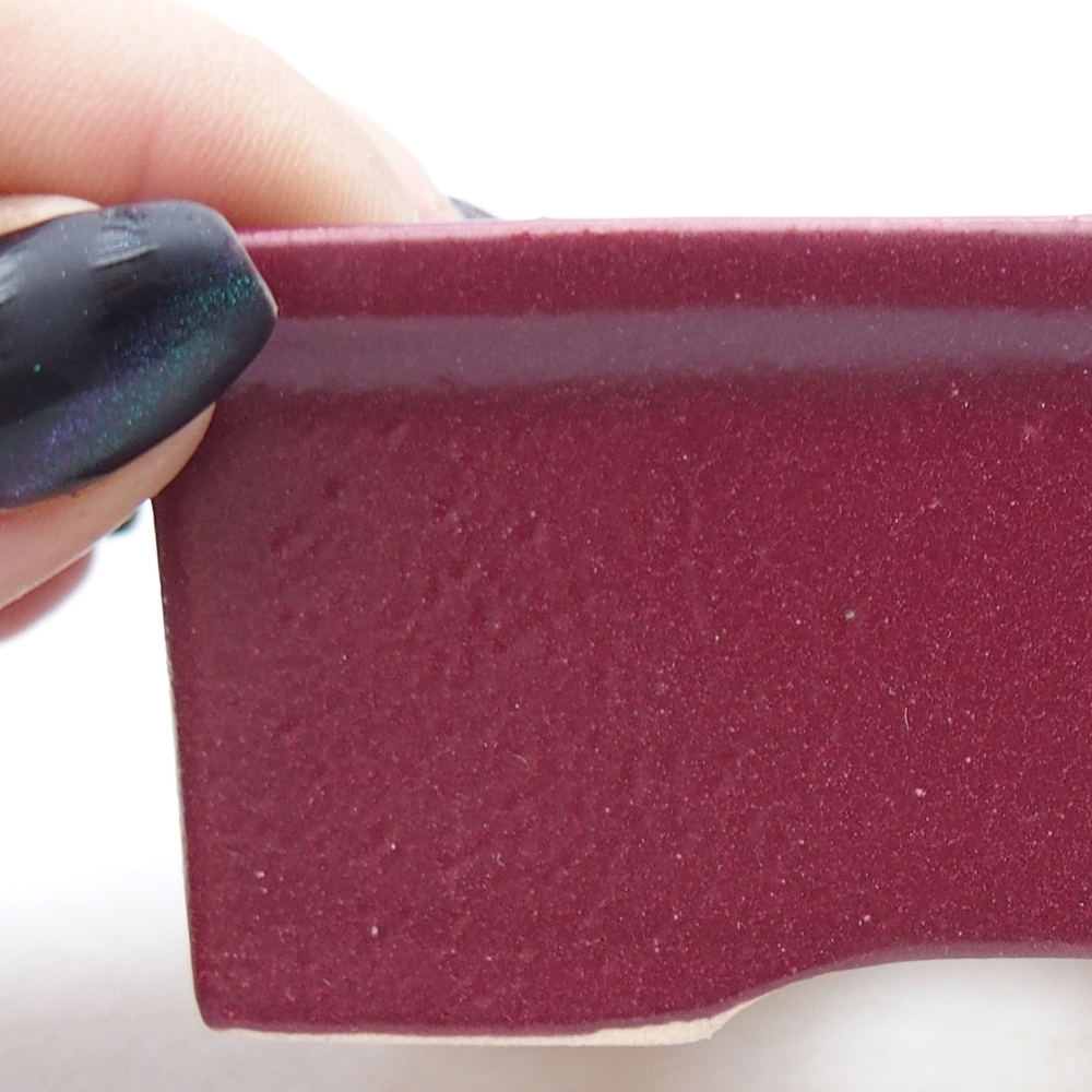 Mini bonsai miska 9 x 7 x 4 cm, barva vínová