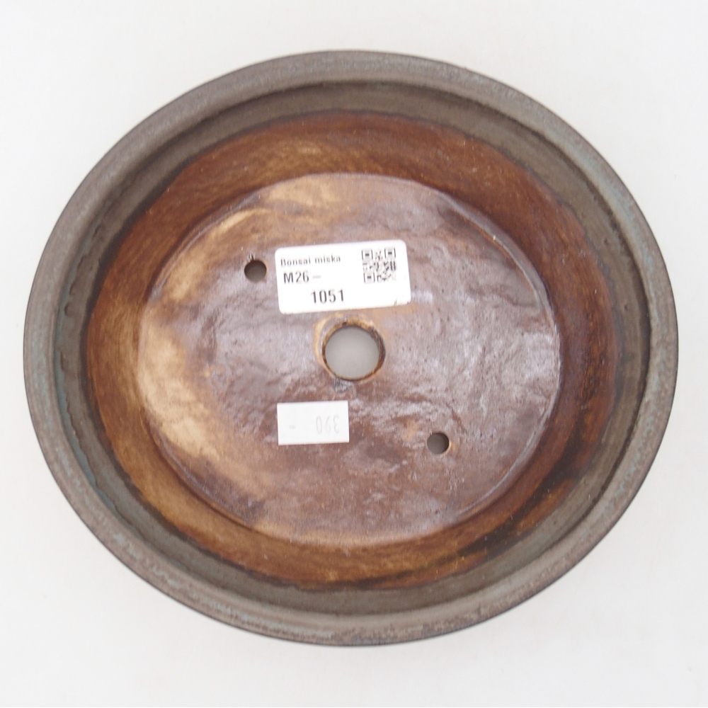 Keramická bonsai miska 17,5 x 16 x 5 cm, barva modrá